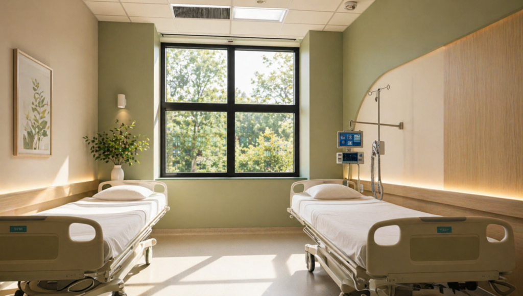 Sala szpitalna zgodna z neuroarchitekturą